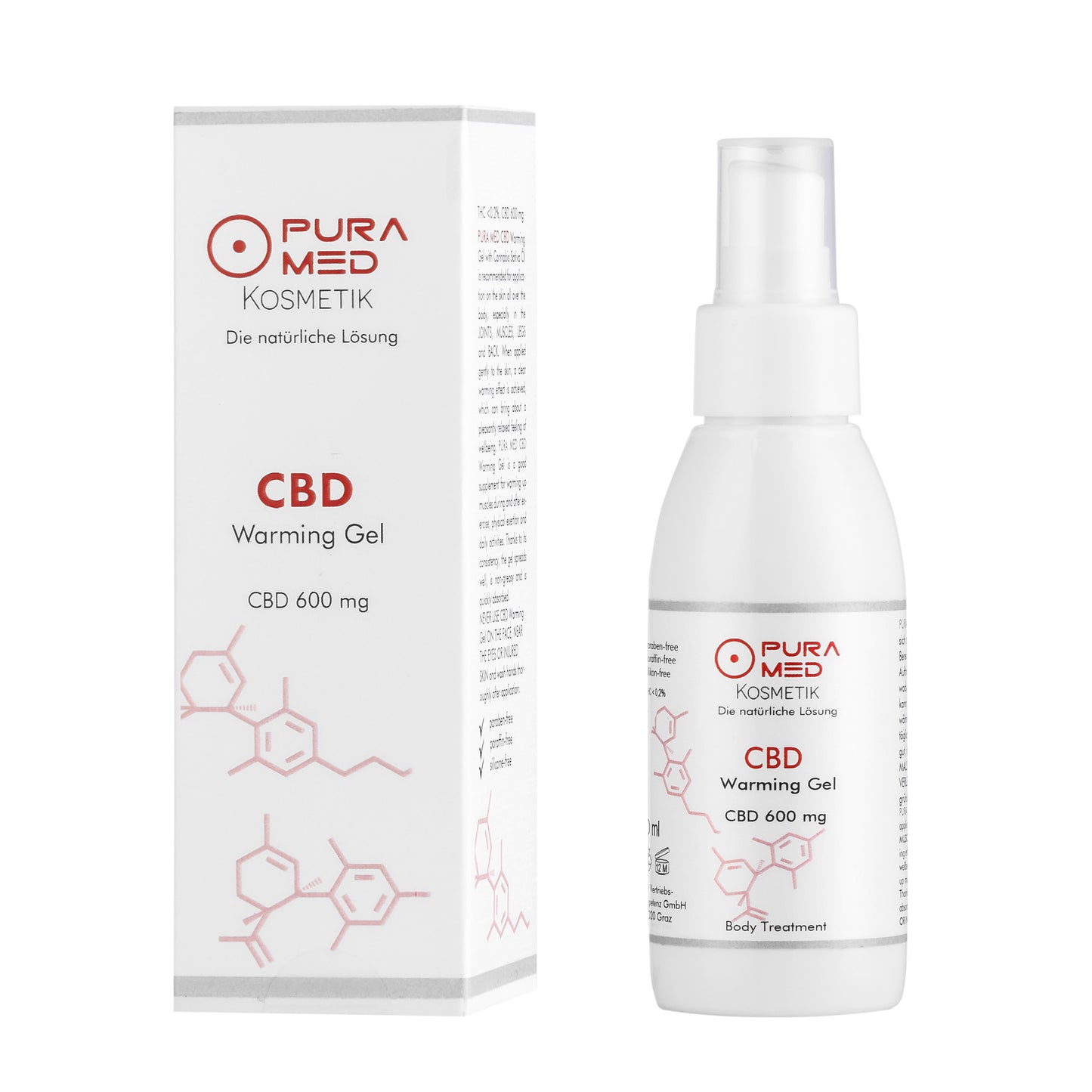 PuraMed CBD Warming Gel 100ml 600mg