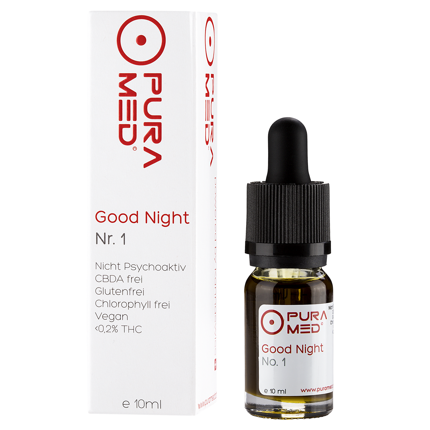 Pura Med Hanfextrakt Öl Good Night Nr.1 (10%) - PuraMed