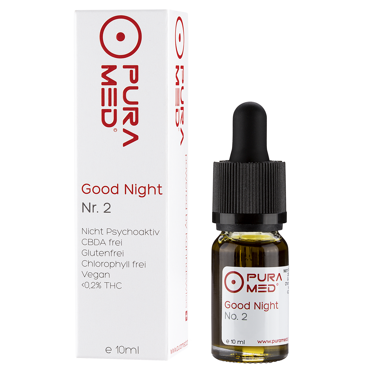 Pura Med Hanfextrakt Öl Good Night Nr.2 (20%) - PuraMed