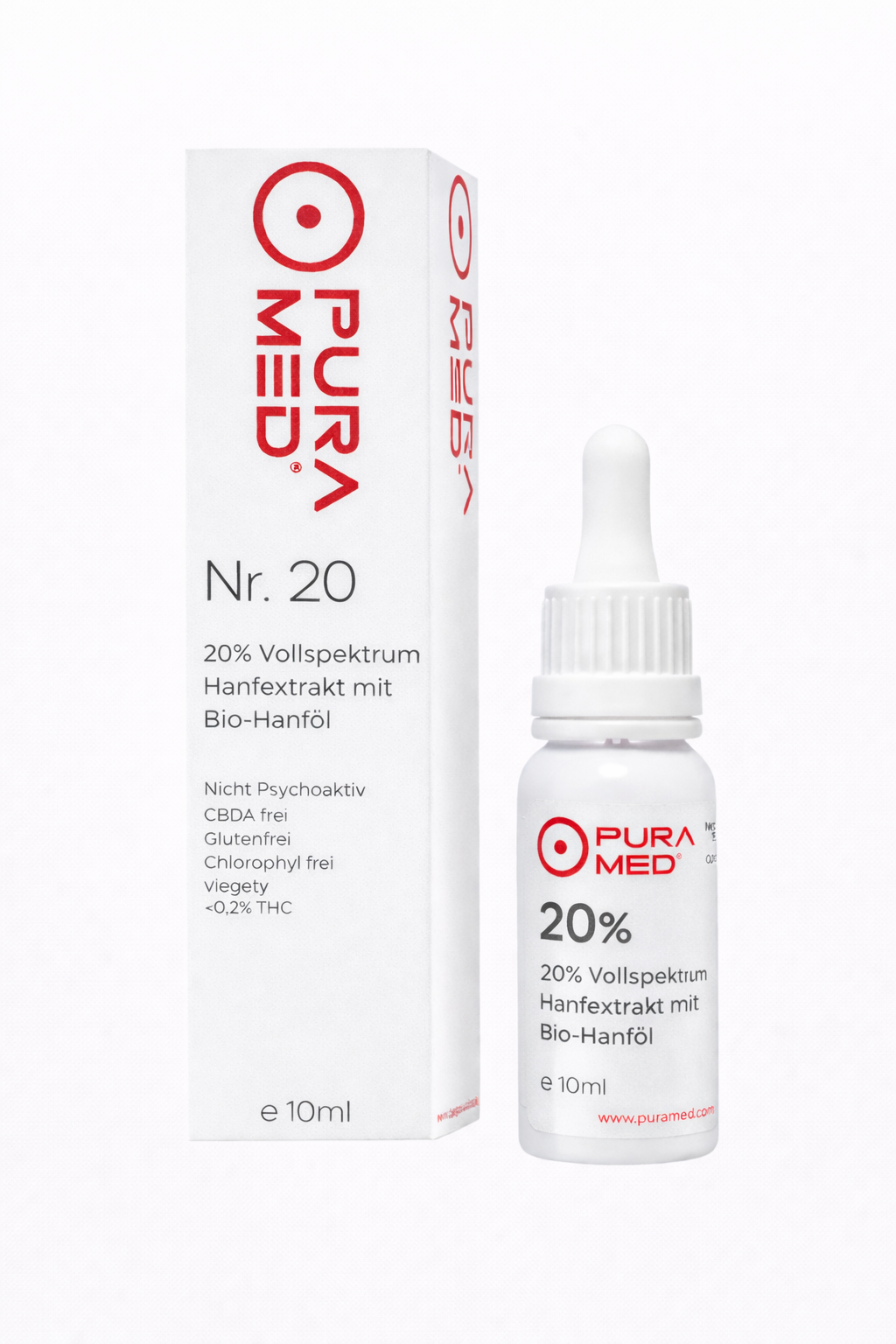 20% CBD Vollspektrum Premium Öl in Bio-Hanföl 10ml