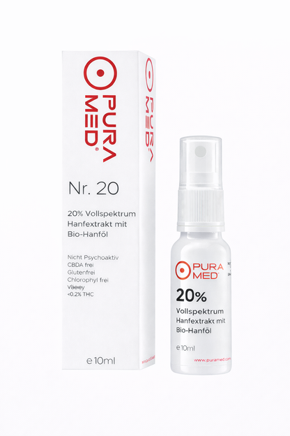 20% CBD Vollspektrum Premium Öl in Bio-Hanföl 10ml
