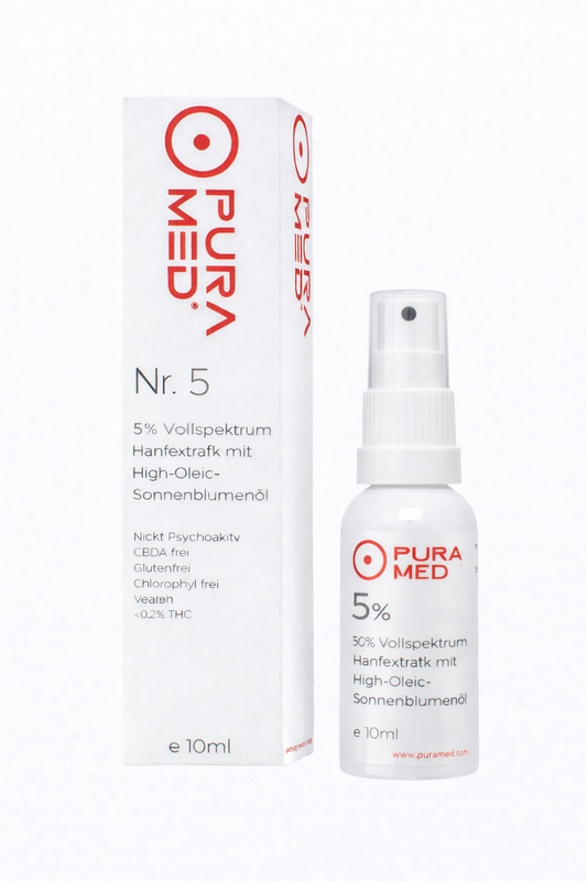 5% CBD Vollspektrum Premium Öl in Bio-Sonnenblumenöl 10ml