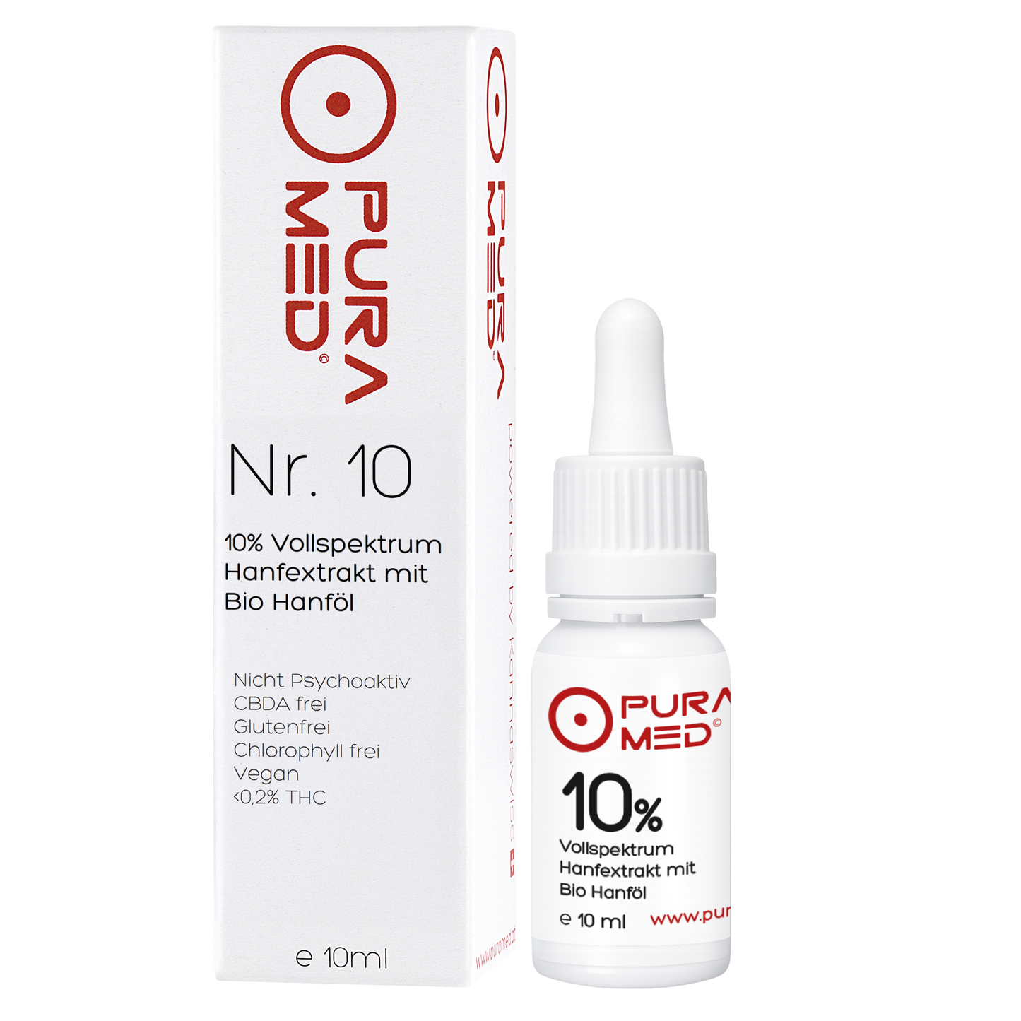 10% CBD Vollspektrum Premium Öl in Bio-Hanföl 10ml