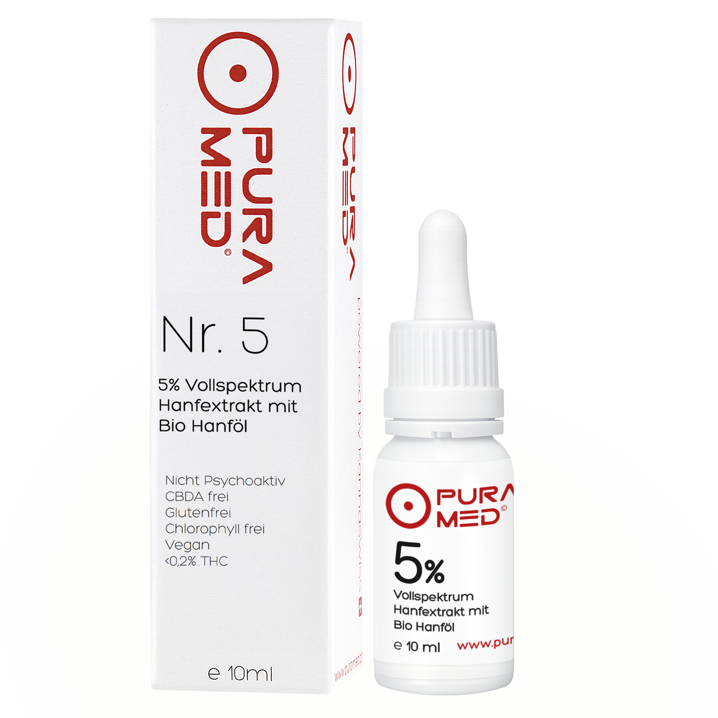 5% CBD Vollspektrum Premium Öl in Bio-Hanföl 10ml