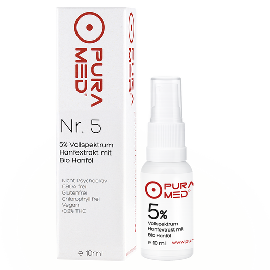 5% CBD Vollspektrum Premium Öl in Bio-Hanföl 10ml